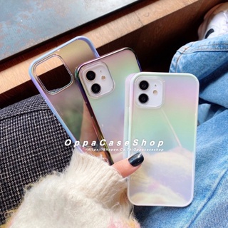 Case hologram ใสโฮโลแกรมขอบสี เคสปรอท Bling Bling เคสสำหรับรุ่น 11-13 13pro 13promax