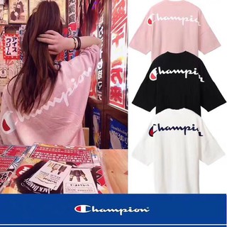 [100% Cotton] เสื้อยืดแขนสั้นปักลาย champion