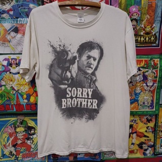 เสื้อยืดมือสอง Usa Sorry Brother The Walking Dead ลายเท่ห์ๆ 2012 Size L.อก22/ยาว28.5