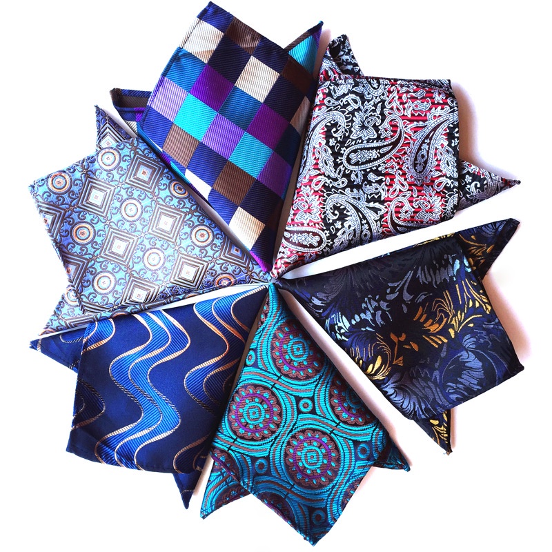 Handkerchiefs 42 บาท Efan ผ้าเช็ดหน้าลําลอง ทรงสี่เหลี่ยม ลายสก๊อต ขนาด 25×25 ซม. สําหรับผู้ชาย เหมาะกับงานปาร์ตี้ Fashion Accessories