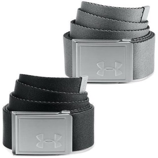 เข็มขัดกอล์ฟ Under Armour Webbing 2.0 เข็มขัด 2 in 1 กลับสายใส่ได้ทั้งสีดำและสีเทา