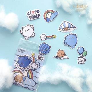 สติกเกอร์ซอง Cloud Sheep ☁️🐑 เซ็ต 20 ชิ้น DIY Glossy Paper DIY Sticker Stickers Pocket สติ๊กเกอร์ ไดคัท mimisplan