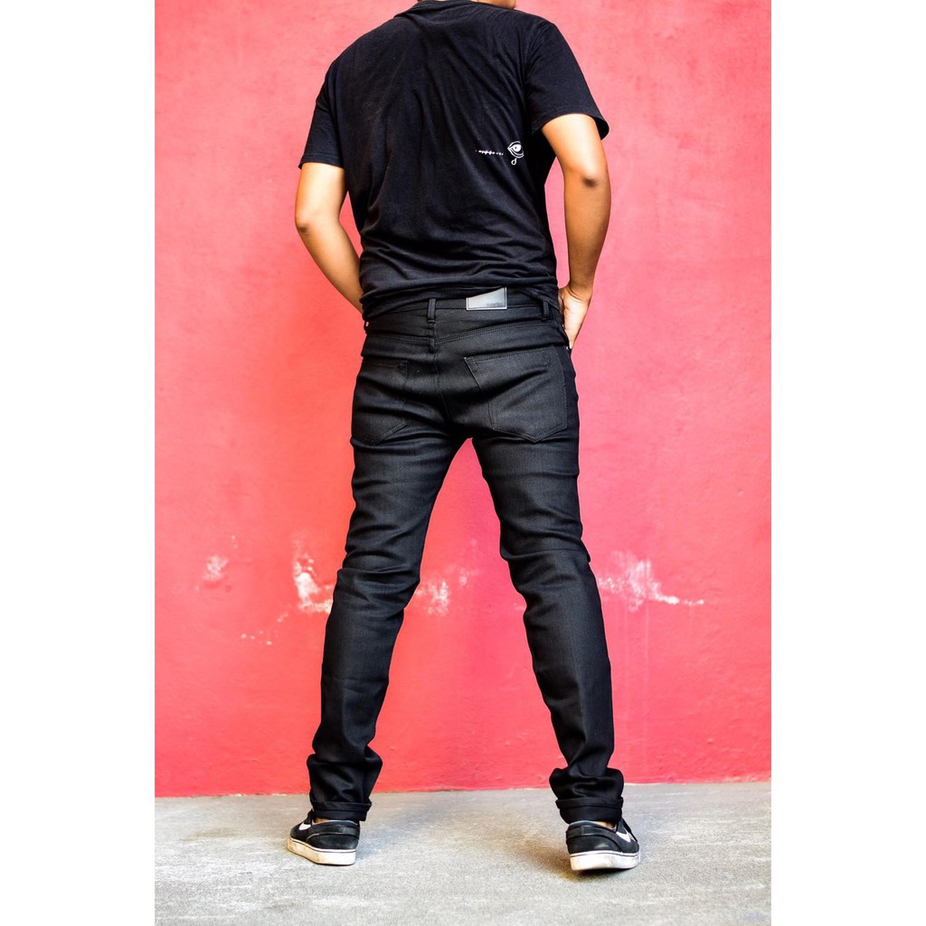 กางเกงยีนส์ Surf’ oz denim รุ่น ทะเลดำ 14ozผ้าผสมยืด เป็นผ้า super black ผ้ายืด2% (ส่งฟรี) / Size 28-33 (รหัสสินค้า 003)