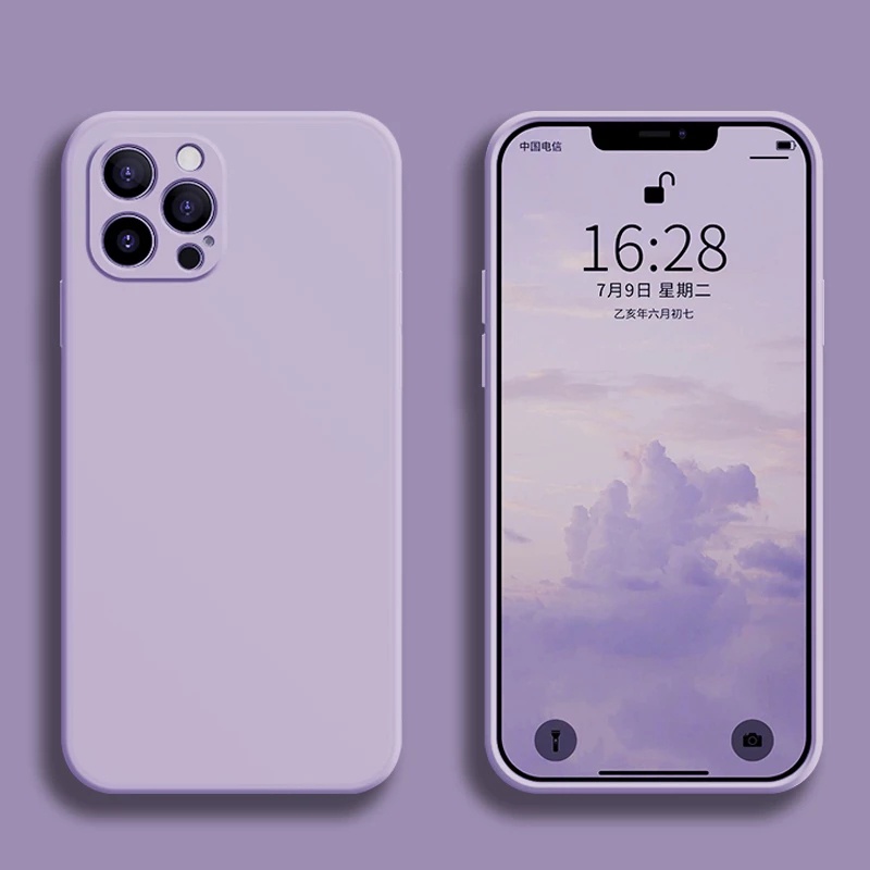 เคสโทรศัพท์มือถือ ชนิดซิลิโคน ป้องกันกล้อง สำหรับ compatible for iPhone 8 7 6 6s Plus X Xr Xs Max SE 2020