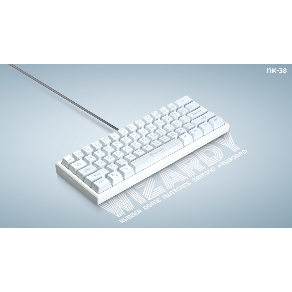 NUBWO NK38 Wizardy Rubber Dome Switch Gaming Keyboard 60 คีย์บอร์ดเกม