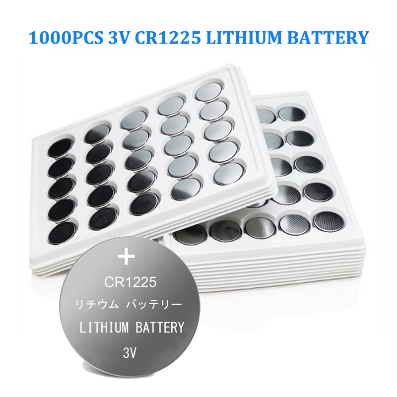 1000pcs CR1225 Button Batteries LM1225 BR1225 KCR1225 Cell Coin Lithium Battery 3V CR 1225 For Watch