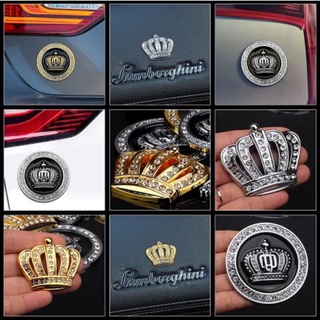 โลโก้ มงกุฎ แต่งวีไอพี ดีเอดี งานโลหะ แต่งทั่วไป มีกาวพร้อมติดตั้ง Crown Styling dad vip accessory logo emblem for front