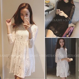 Lazy lace mini dress