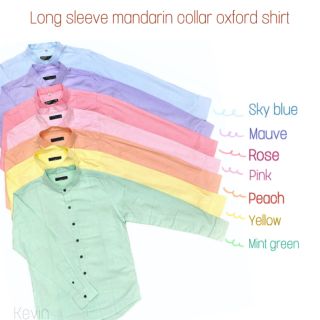 คอจีนแขนยาวM-XXXL Long sleeved​ mandarin collar