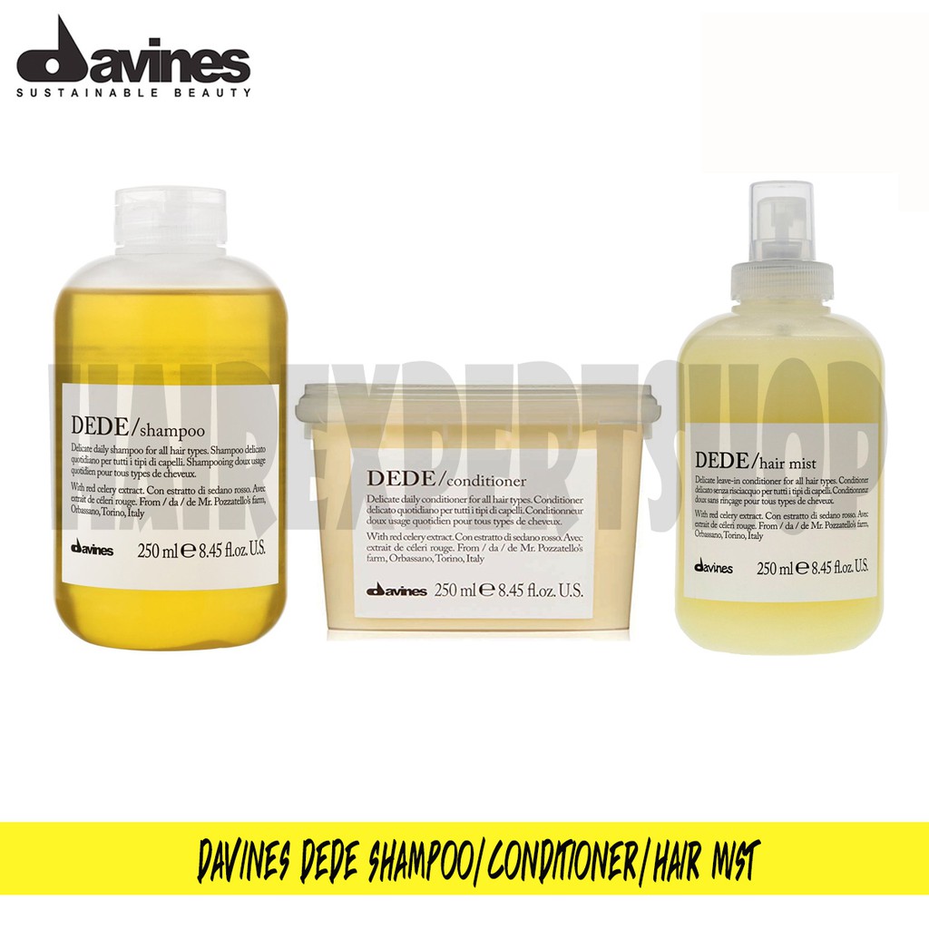 Davines DEDE Shampoo/Conditioner/Hair Mist ขนาด 250/1000 ML. Shopee Thailand