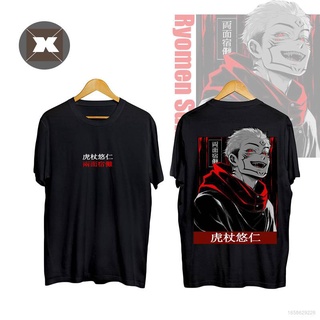 เสื้อยืดแขนสั้นลําลอง พิมพ์ลายกราฟิกอนิเมะ Jujutsu Kaisen Sukuna Itadori HT3 ทรงหลวม แฟชั่นสําหรับผู้ชาย