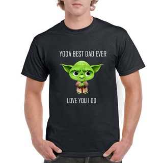 เสื้อยืดคอกลมเสื้อยืด พิมพ์ลาย Yoda Best Dad Ever Mans Fathers Day Star Wars สําหรับผู้ชายS-4XL