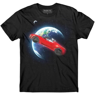 [S-5XL]$ขายดี $Spacex Roadster Elon Musk Tesla Falcon Heavy Nasa