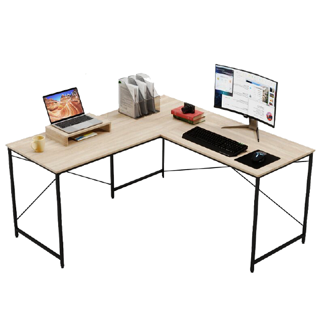 [ส่งฟรี ลดเพิ่ม100.-] HomeHuk โต๊ะทำงานไม้ โต๊ะเข้ามุม รูปตัว L โครงเหล็ก 140x120x75 cm รับน้ำหนัก 100 kg โต๊ะคอม โต๊ะเขียนหนังสือ โต๊ะทำการบ้าน โต๊ะเล่นเกม โต๊ะวางของ โต๊ะไม้ โต๊ะทำงาน โต๊ะมินิมอล PB L-Shaped Corner Office Desk 140x120cm โฮมฮัก
