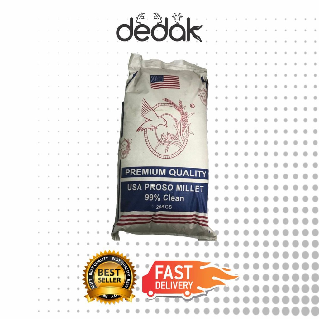 [Makanan Burung] SAMBAU PUTIH/WHITE Millet/BIRD FOOD/MILLET BIRD 20KG