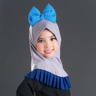 Hijab Baby ผ้าคลุมผมเด็ก สีเทาฟ้า