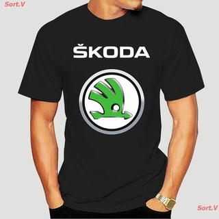 Sort.V New Newest Popular Customized Mens Men T-Shirt Skoda Tee Black Blue Grey Green Navy เสื้อยืดผ้าฝ้าย