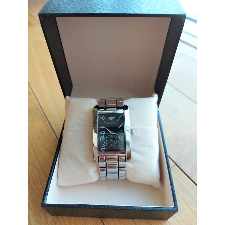 🔴Emporio Armani AR-0156 (30 mm) Stainless Steel ⌚นาฬิกาผู้ชาย✅ ของแท้ 100% สินค้ามือสองสภาพ 90%😊💖