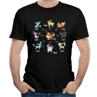 [S-5XL]ขายดี เสื้อยืด ผ้าฝ้าย พิมพ์ลาย Eevee Evolutions BHdlim23AKepnn60 สําหรับผู้ชาย