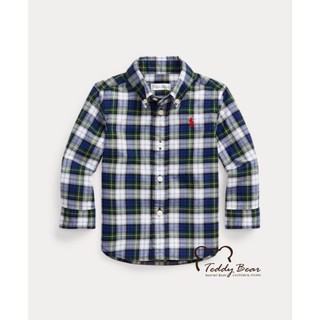 เสื้อเชิ้ตเด็ก Ralph Lauren PLAID COTTON POPLIN SHIRT (Blue/Green Multi)