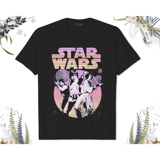 เสื้อยืด พิมพ์ลายกราฟฟิค Star Wars ไล่โทนสี ของขวัญ สําหรับผู้ใหญ่