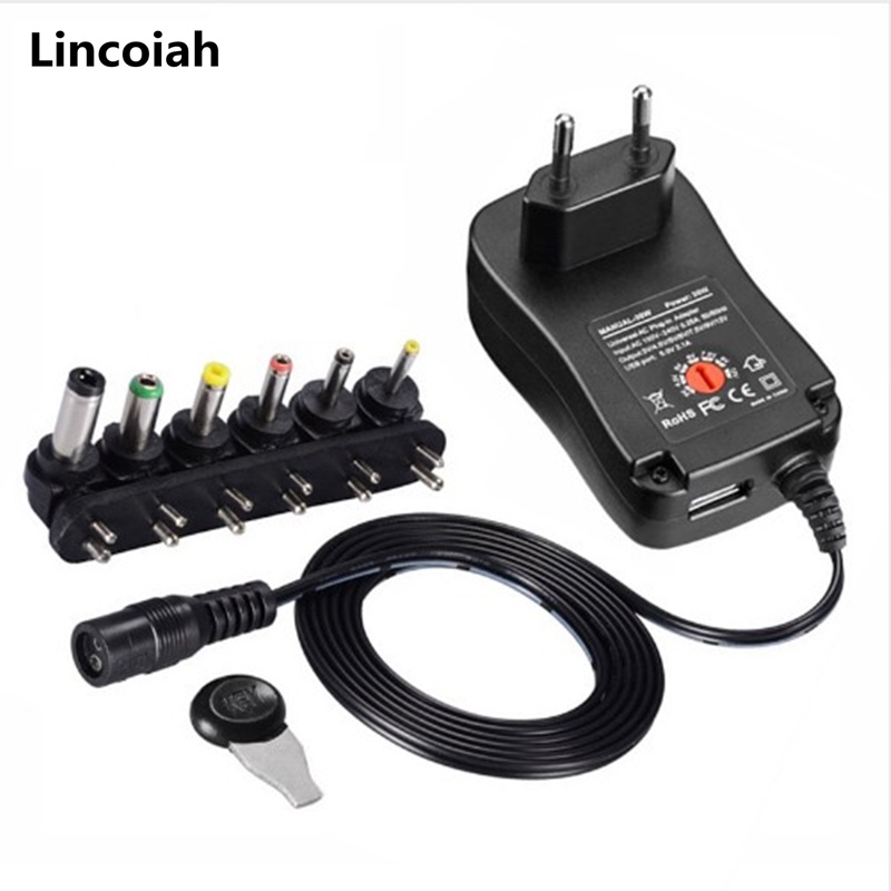 3V 4.5V 5V 6V 7.5V 9V 12V 2A 2.5A AC / DC Adapter Adjustable Power Supply Universal Adaptor Charger 
