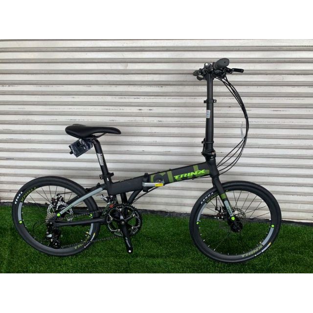 จักรยานพับTRINXปี2019 FLYBRID2.0 •สีดำด้านเขียว