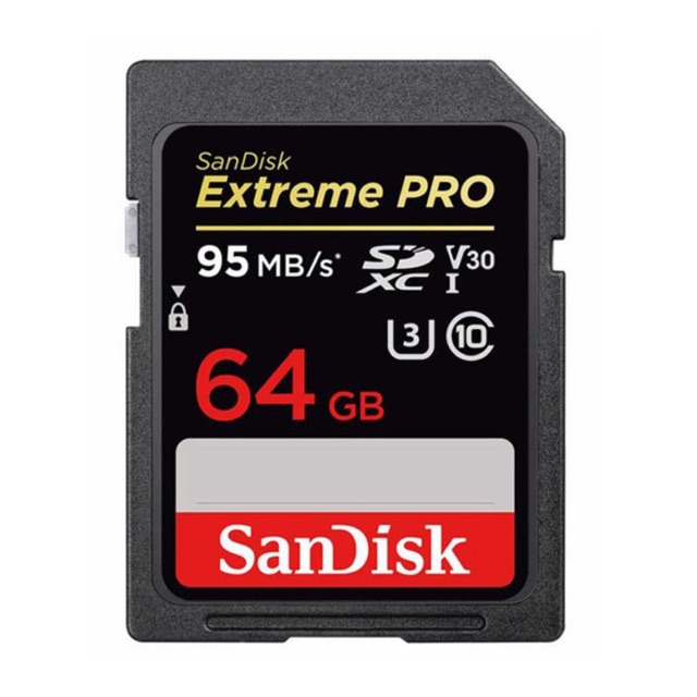 SanDisk Extreme Pro SD Card 64GB Speed 95MBs