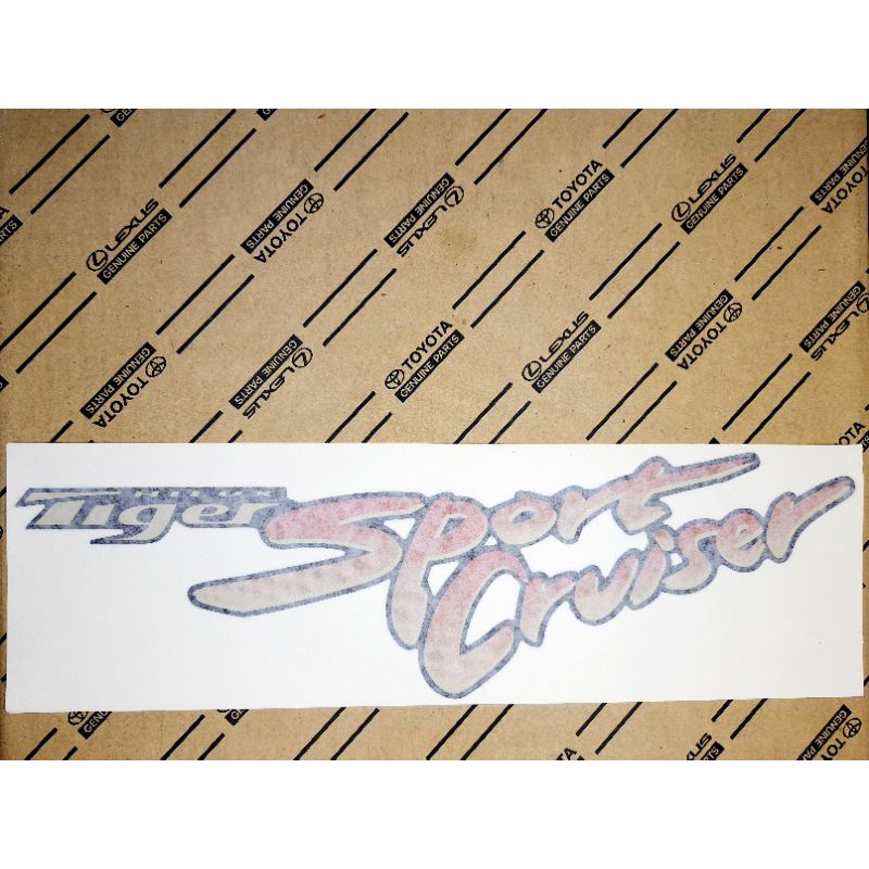 สติกเกอร์ ของแท้ Toyota Tiger Sport Cruiser ขนาด 39cm. x 12 cm.