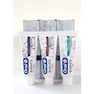 (มี 3 สูตร) Oral-B 3D White Luxe Toothpaste ออรัล-บี ทรีดี ลักซ์ ผลิตภัณฑ์ยาสีฟัน 90 กรัม