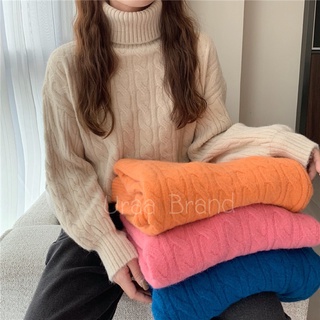 7 สี อก 40-46 (พร้อมส่ง) เสื้อไหมพรมแขนยาว เสื้อไหมพรมคอเต่า กันหนาว รุ่น Sweater Winter - A1