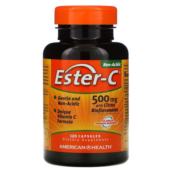 American Health Ester-C with Citrus Bioflavonoids, 500 mg 120 Capsules