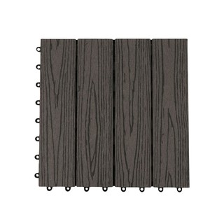 ทางเท้า WPC ลายไม้ 30X30 ซม. สีเทา WOODEN FEAT WPC DECK SPRING 30X30CM GREY