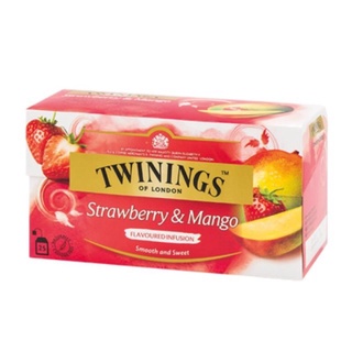 Twinings Strawberry &amp; Mango Tea ชาทไวนิงส์ สตรอเบอร์รี่&amp;แมงโก้ 25*2g