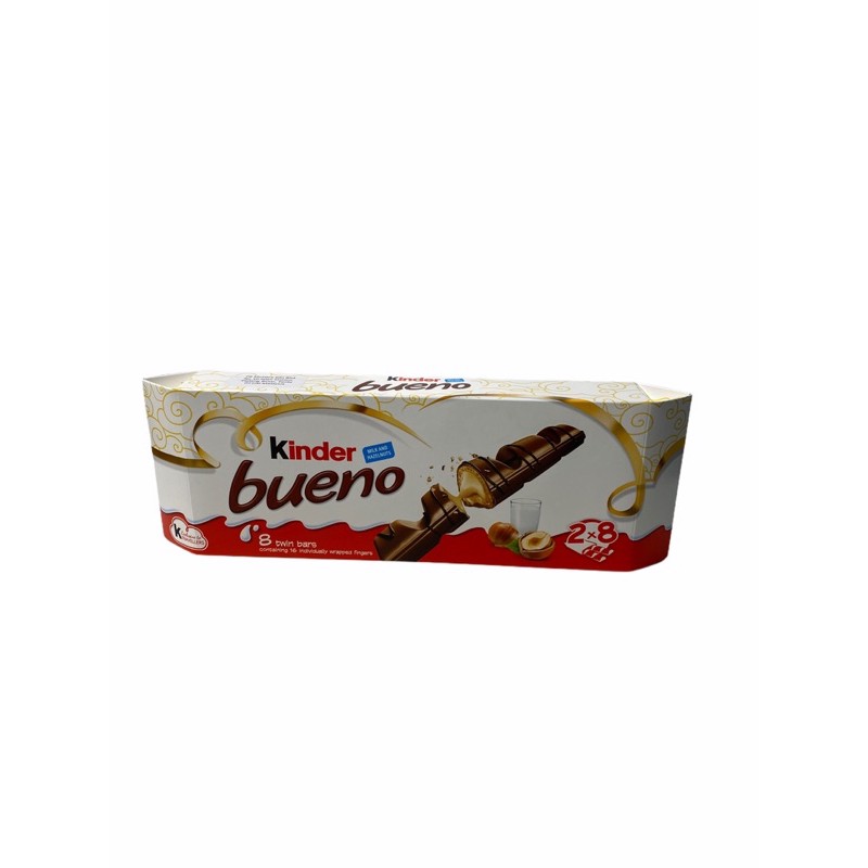 KINDER BUENO CHOCOLATE,ซ็อกโกแลตแท่ง สินค้านำเข้าจากมาเลเซีย 1กล่อง/บรรจุ 16ชิ้น ราคาพิเศษ สินค้าพร้