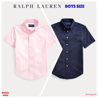 RALPH LAUREN GARMENT-DYED COTTON SHIRT ( BOYS SIZE 8-20 YEARS )