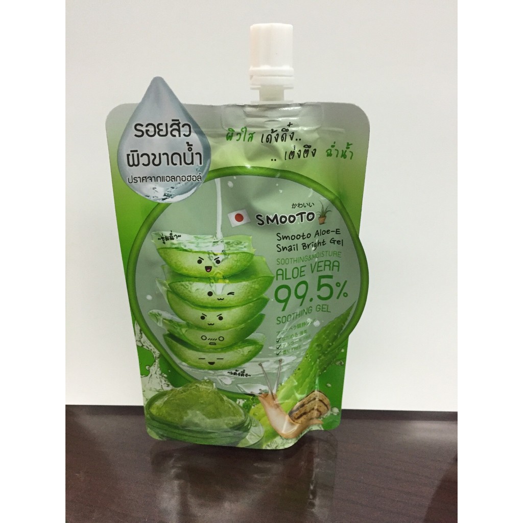 Smooto Aloe-E Snail Bright Gel ( 1 กล่องมี4ซอง) - mee.mie.wonder.shop ...