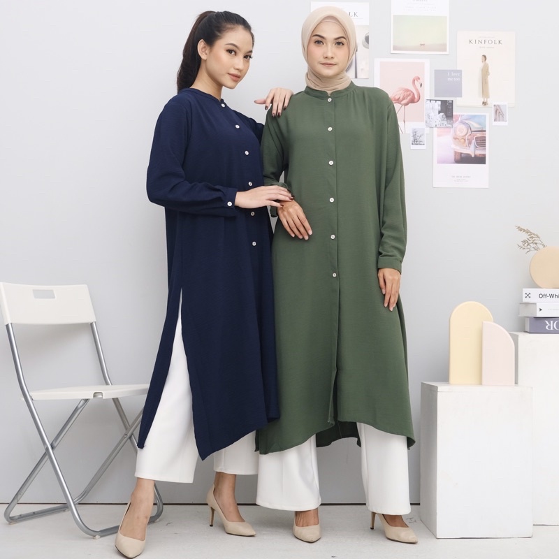 Sayla Fashion - เสื้อคลุมผู้หญิง Alika Muslim ที่เป็นมิตรพยาบาล จัมโบ้ ปกเซี่ยงไฮ้