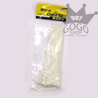 ***-GOGO-*** เคเบิ้ลไทร์ สายรัด ไนลอน Cable Tie Nylon สายรัดเคเบิ้ลไทร์ สีขาว