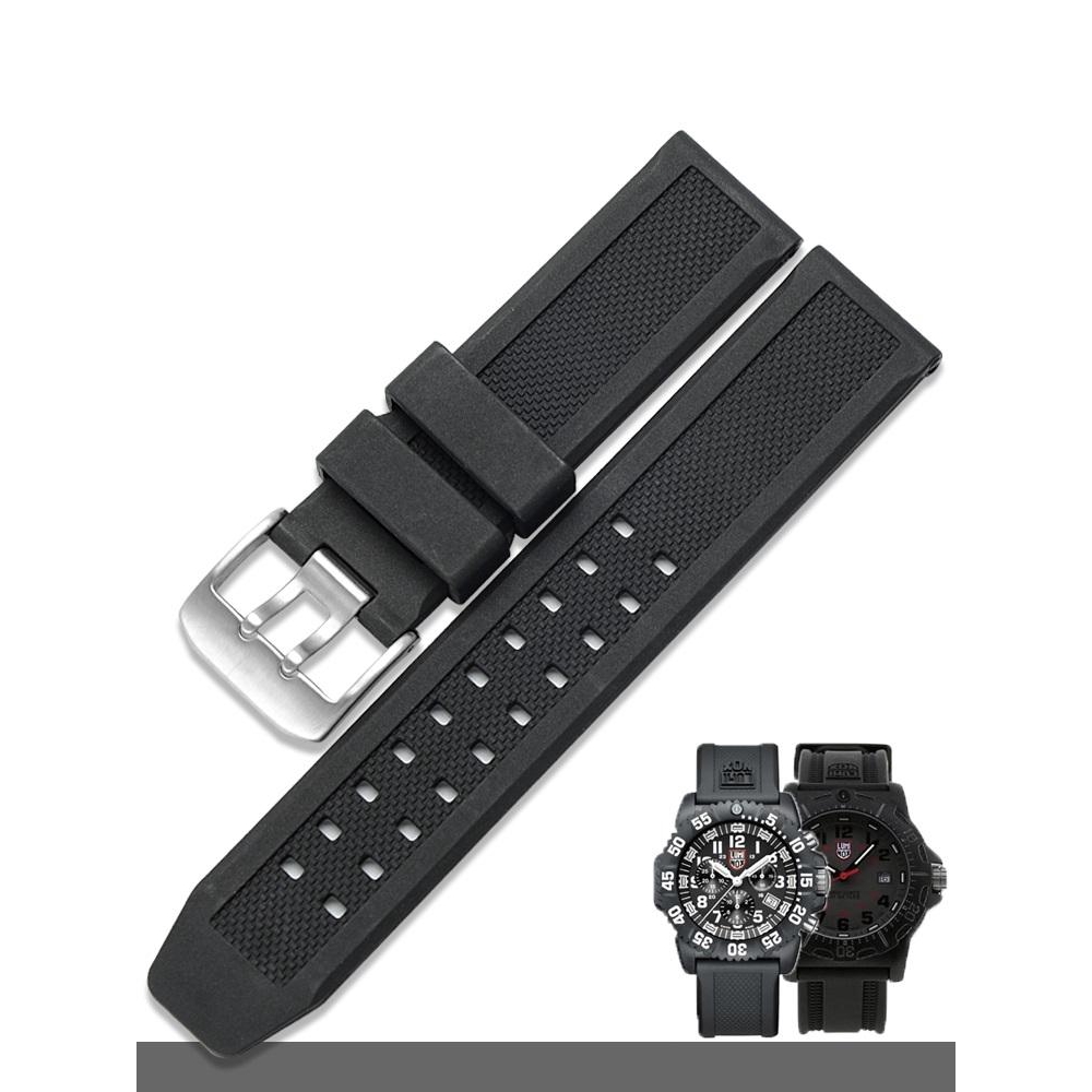 เหมาะสําหรับ 23mm Luminox FP.LES เปลี่ยนวง 3050 3950 8800 NAVY SEAL EVO Colormark ยาง silcon สายคล้อ