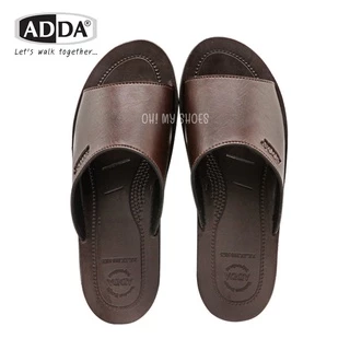 🌟ลูกค้าใหม่ 5 บาท💯 รองเท้าแตะผู้ชายPU ADDA รุ่น 7F13 สี ดำ ตาล ไซส์ 38-45 สวมใส่สบาย น้ำหนักเบา พร้อมส