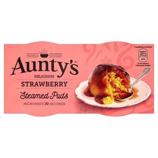 Auntys - Strawberry puds 95gx2