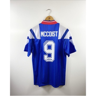 เสื้อกีฬาแขนสั้น ลายทีม retro Rangers 1992 X MCCOIST Rangers สไตล์เรโทร