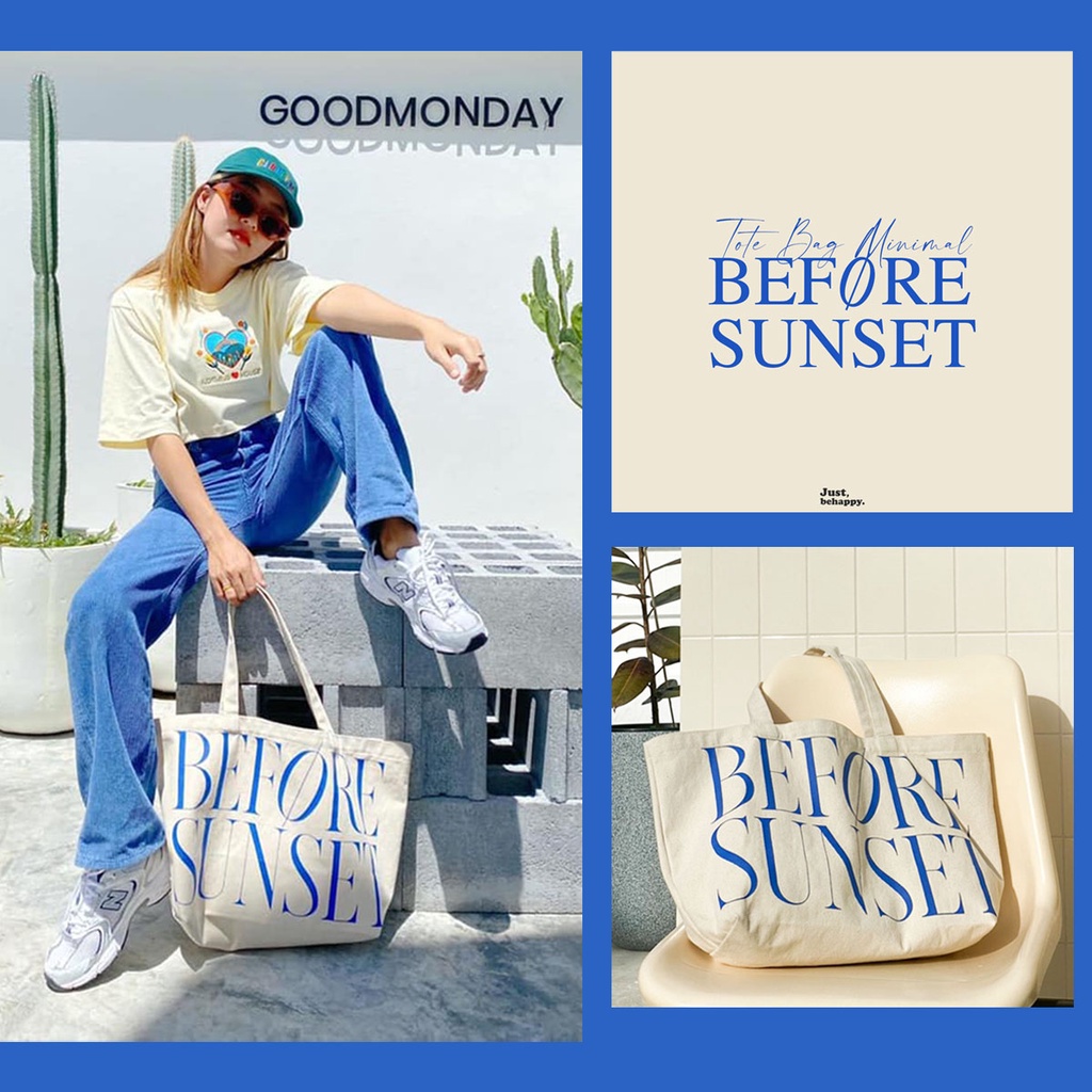 Justbehappy - Tote Bag - กระเป๋าผ้าลาย BEFORE SUNSET