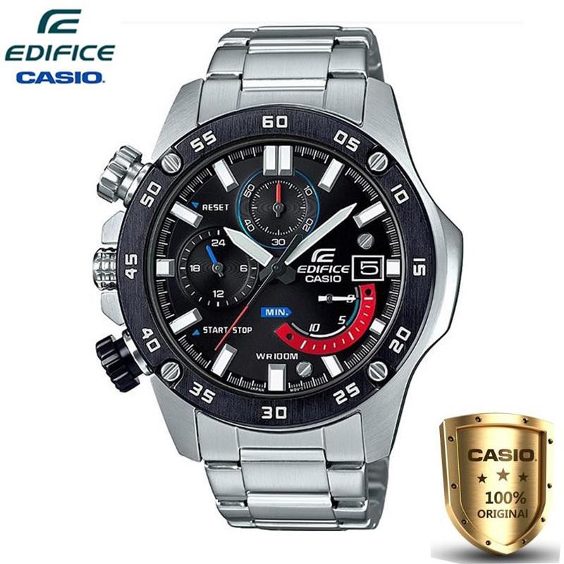 🇛🎵⏱Casio Edifice นาฬิกาข้อมือผู้ชาย สายสแตนเลส รุ่น EFR-558DB-1AV รับประกัน1ปี (ของแท้100%)