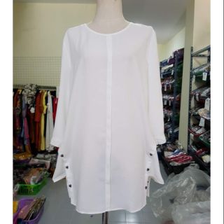 เสื้อแฟชั่น คอกลมงานสวยมาก มี10 สี  ผ้าไหมญี่ปุ่น