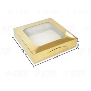 กล่องเค้ก 3 ปอนด์ ขนาด 10.5x10.5x2.5 นิ้ว (10 ใบ) INH109