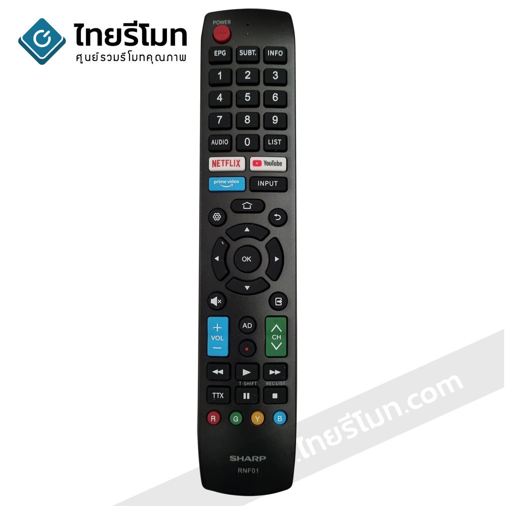 รีโมททีวี Sharp rnf01 เข้ากันได้กับ 4t-c55cj2x 2t-40ce1x