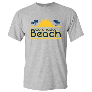 เสื้อยืด ผ้าฝ้าย 100% พิมพ์ลายกราฟิก Coronado Beach Sunset San Diego California Resort Vacation สําหรับผู้ชาย