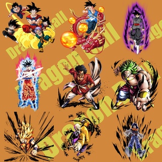 แผ่นสติกเกอร์ไวนิล ลาย Dragon Ball Iron on Letters สําหรับติดตกแต่งเสื้อผ้าเด็ก